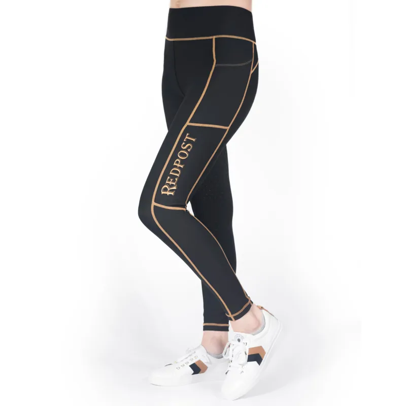 Redpost Adapt Full Grip Womens Riding Tights - Black Shadow